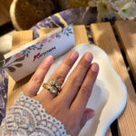waterproof heart ring stainless steel cz